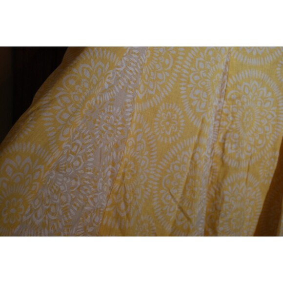 Ann Taylor Loft Yellow Floral Side Zip Skirt Size 10 Lined A-line - Picture 4 of 7